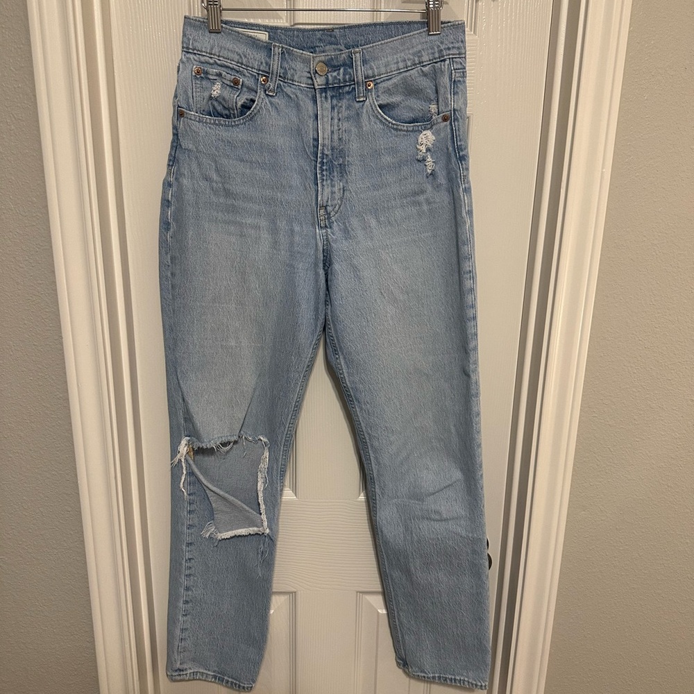 GAP Light Blue Distressed Women Jeans
